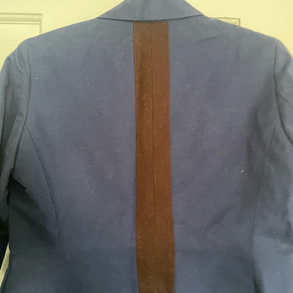 Piazza Sempione Blue Jacket with Brown Accents - Picture 5 of 6